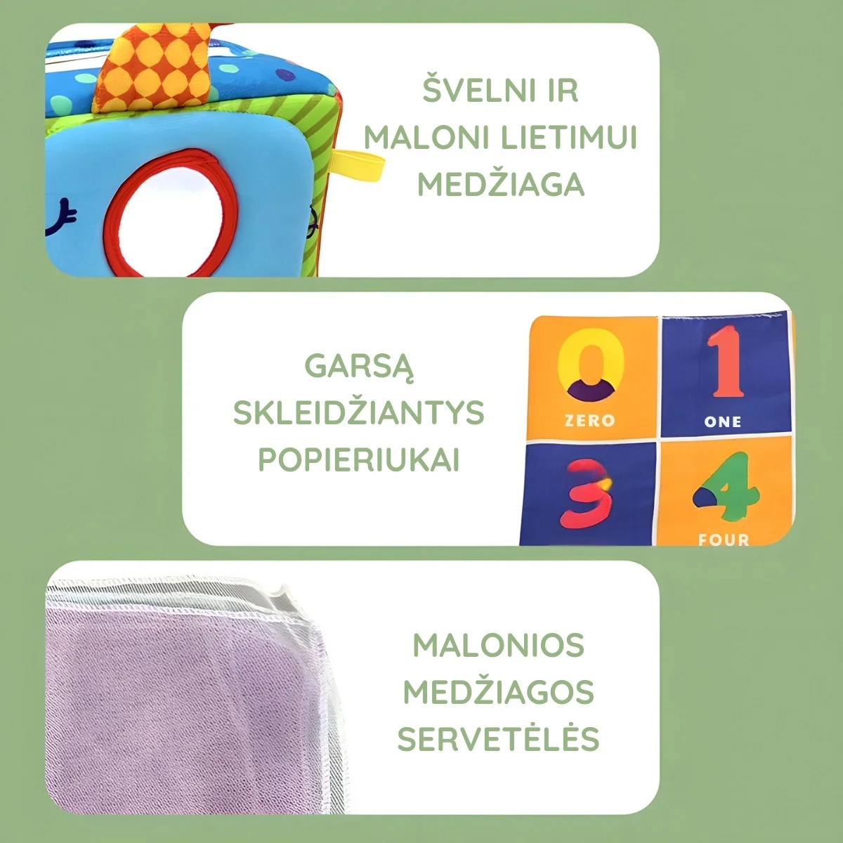 Lavinamoji servetėlių dėžutė