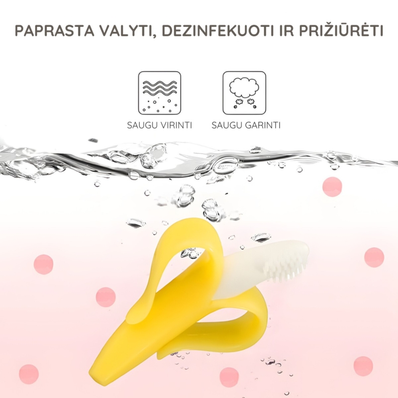 Kramtukas - dantų šepetėlis "Bananas"
