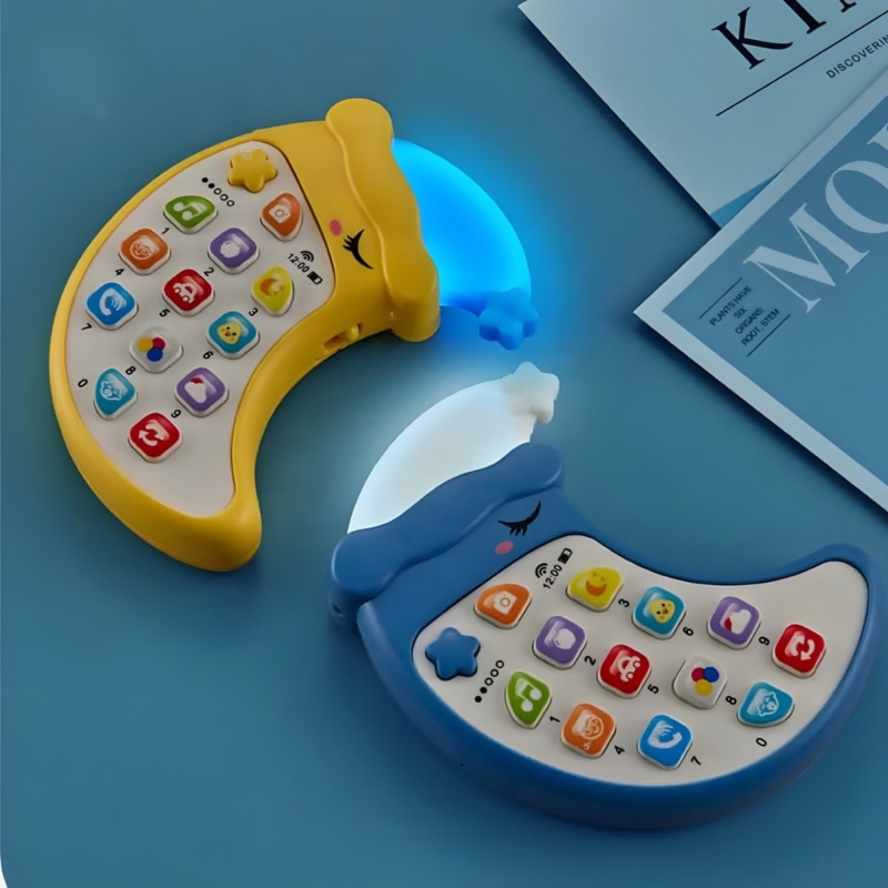 Muzikinis šviečiantis telefonas, geltonas