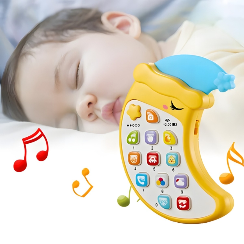 Muzikinis šviečiantis telefonas, geltonas