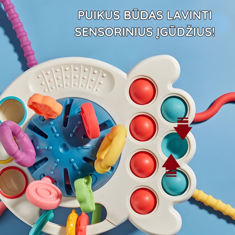 Montessori žaislas – kramtukas, raudonas