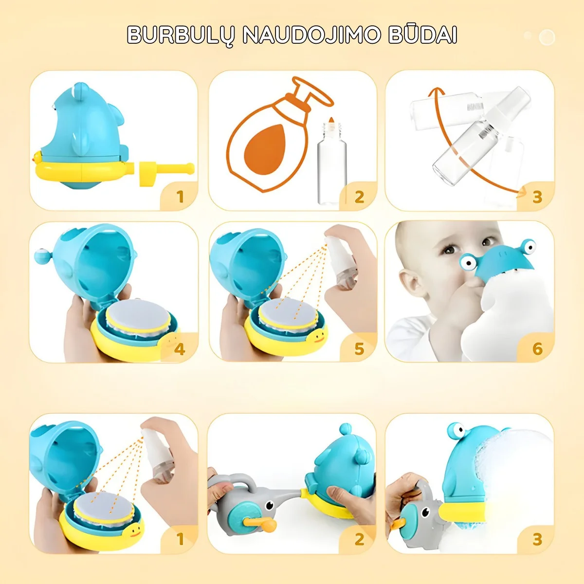 Burbulus pučiantis žaislas