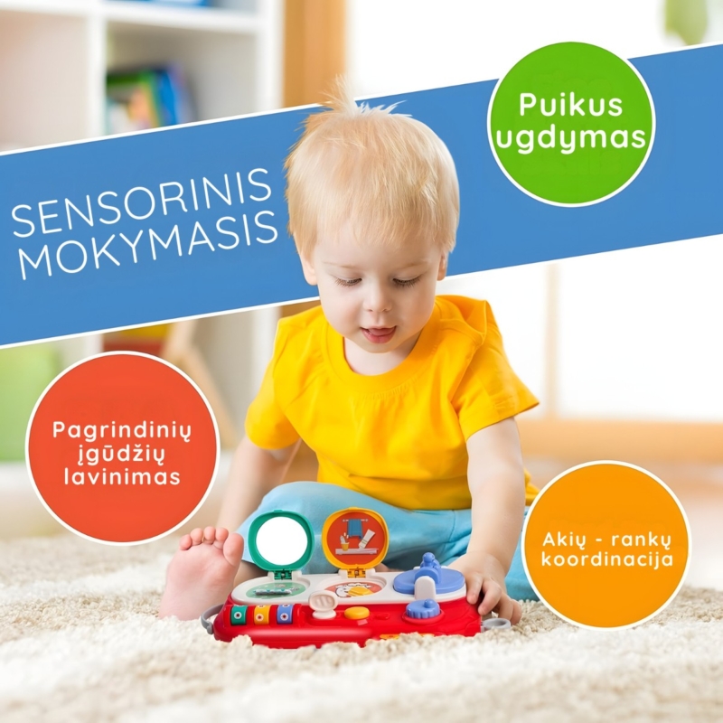 Žaislinis lagaminas vaikams nuo 18 mėn. „Įgūdžiai“