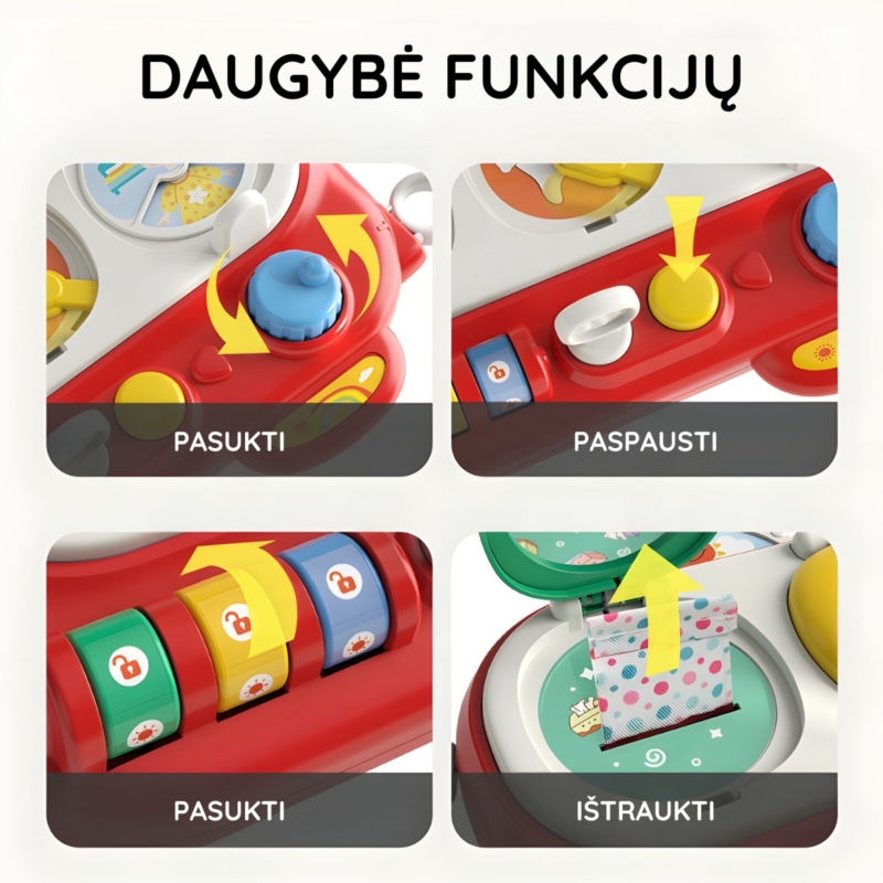 Žaislinis lagaminas vaikams nuo 18 mėn. „Įgūdžiai“