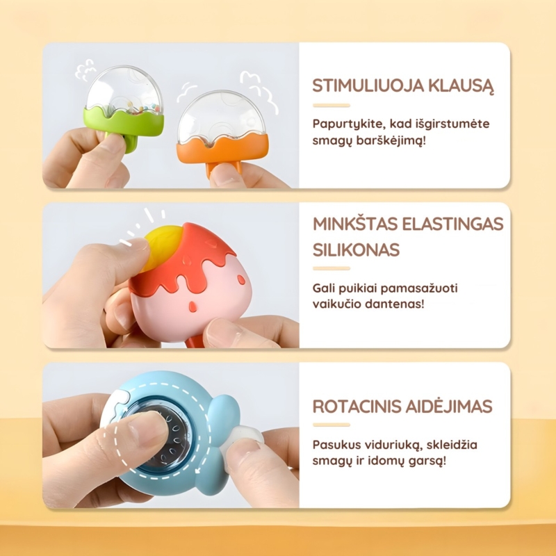 Spineriai - suktukai vaikams nuo 3 metų "Ledinukai"