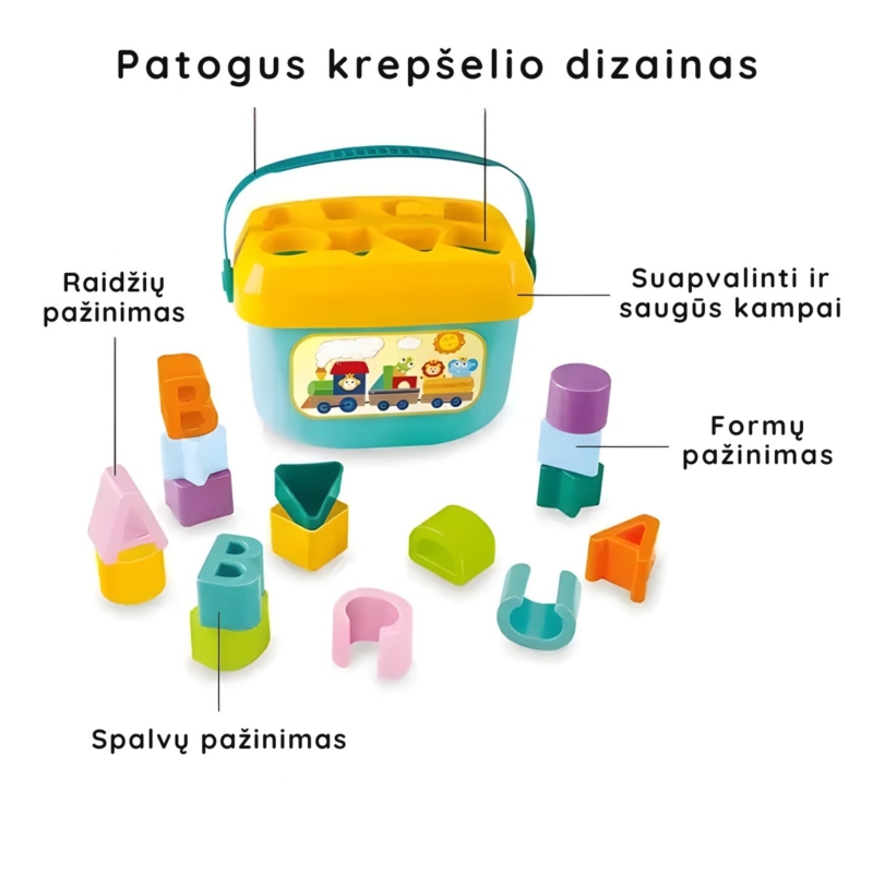 Žaislinė formų rūšiavimo dėžutė