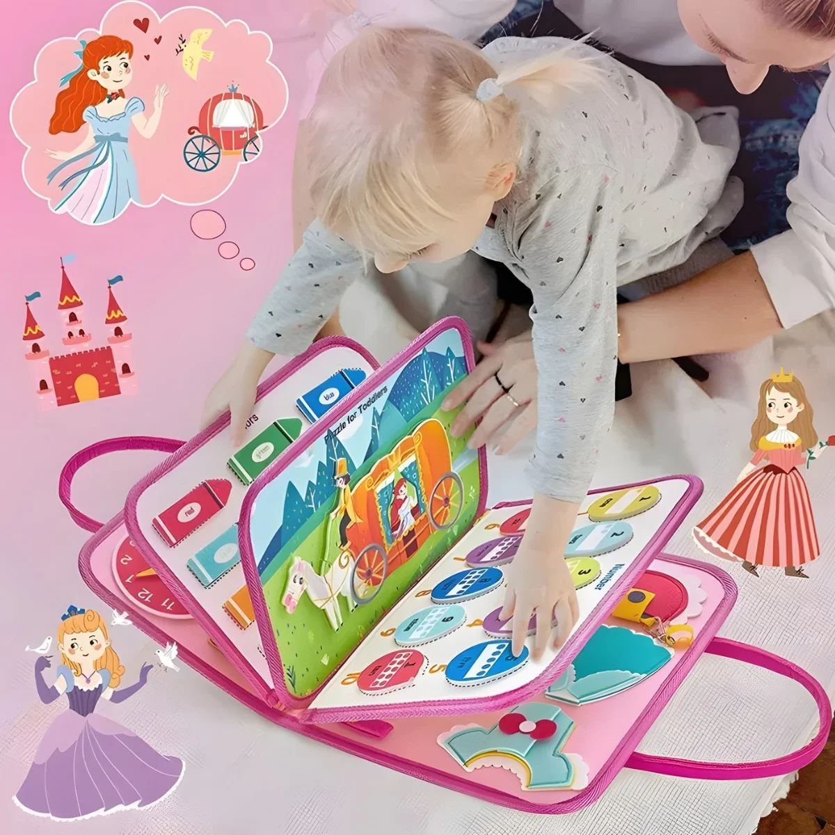 Montessori užimtumo penalas mergaitėms