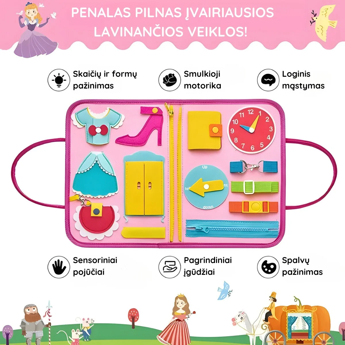 Montessori užimtumo penalas mergaitėms