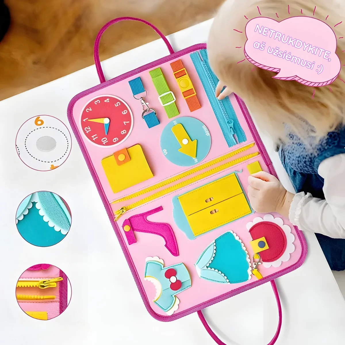 Montessori užimtumo penalas mergaitėms