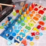 Montessori užimtumo lenta 4in1