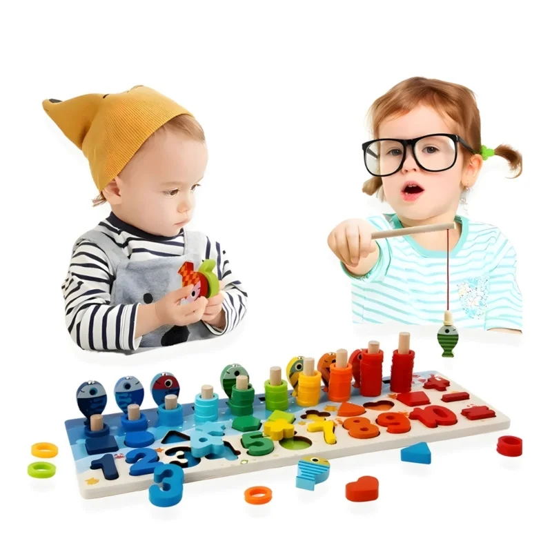 Montessori užimtumo lenta 4in1
