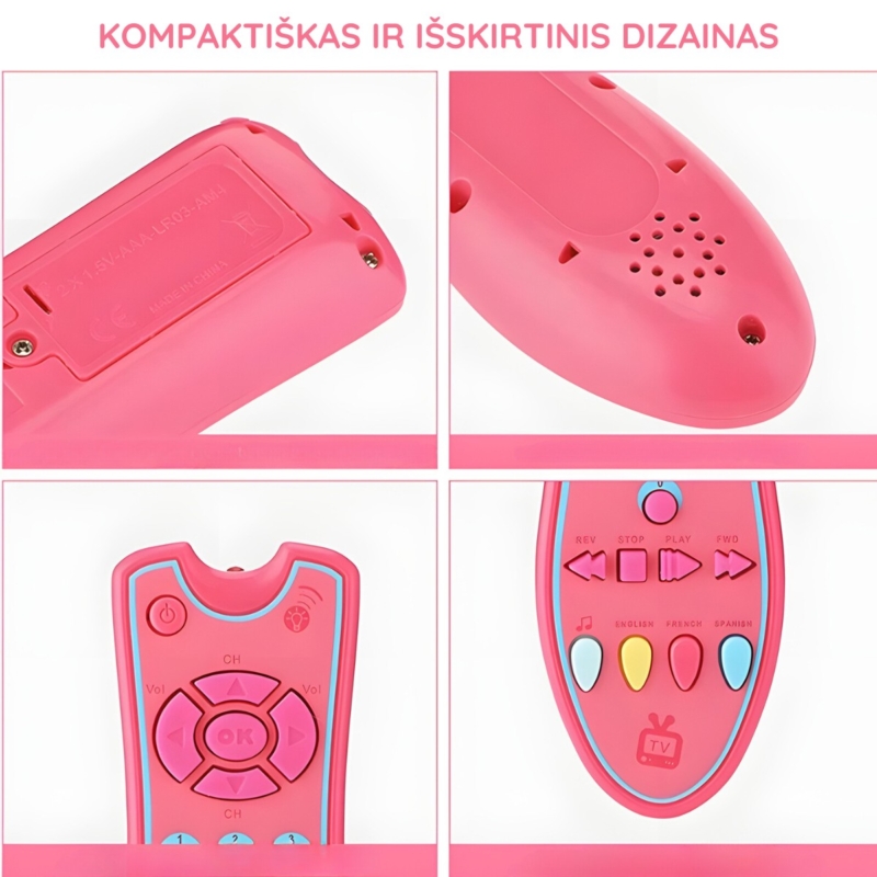 Žaislinis televizoriaus pultelis, pilkas