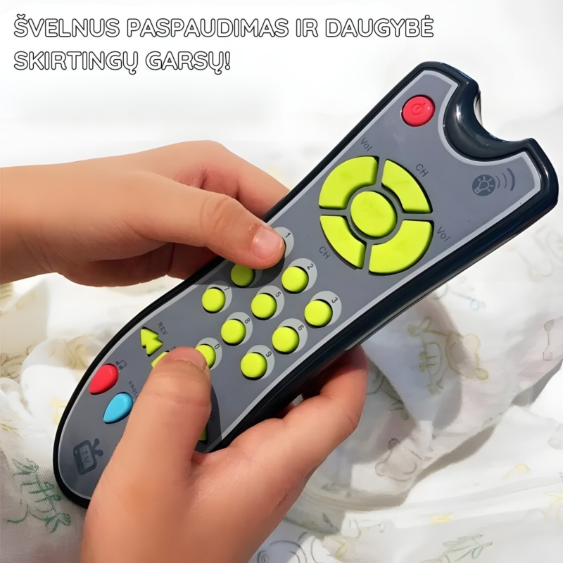 Žaislinis televizoriaus pultelis, pilkas