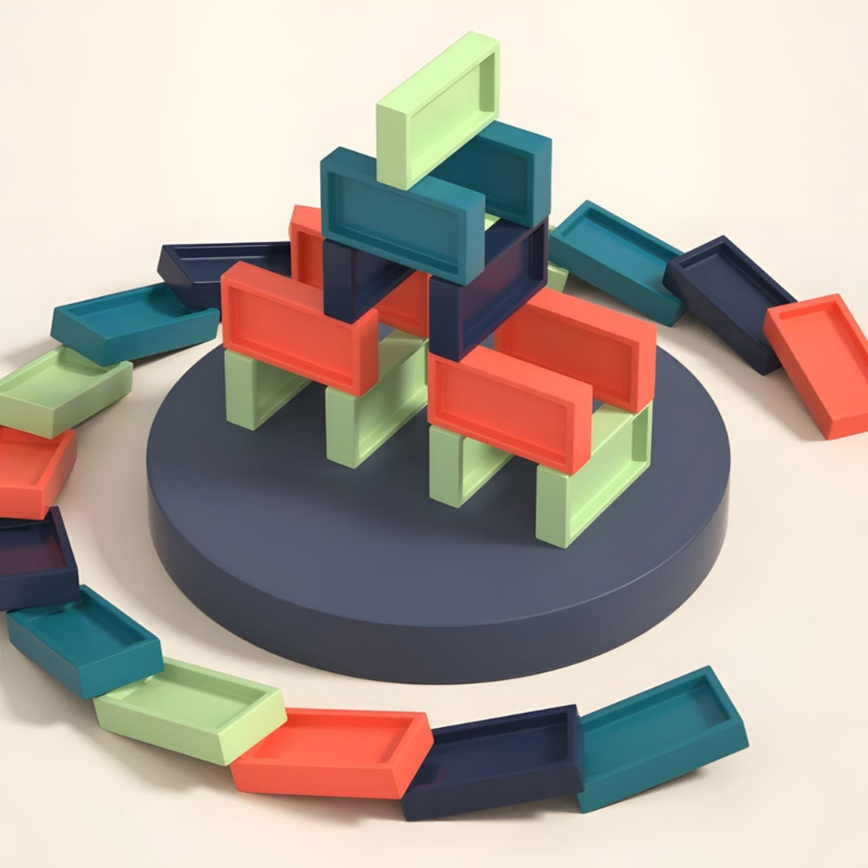 Elektrinis traukinukas "Domino" (120 det.), rožinis