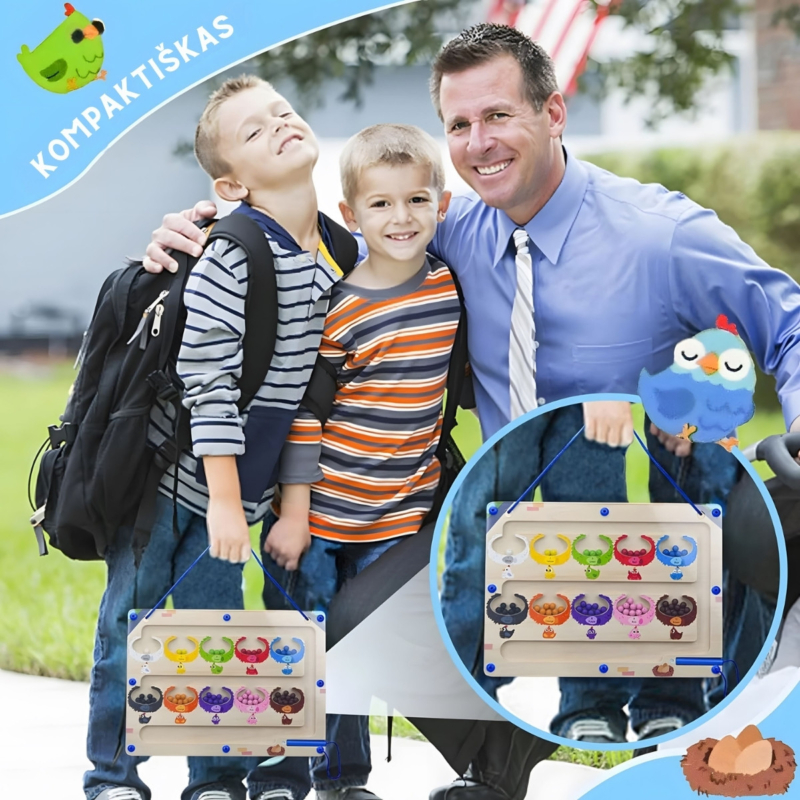 Dvipusė Montessori magnetinė rūšiavimo lenta