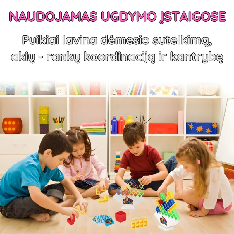 Pusiausvyros žaidimas "Tetris" (32 det.)