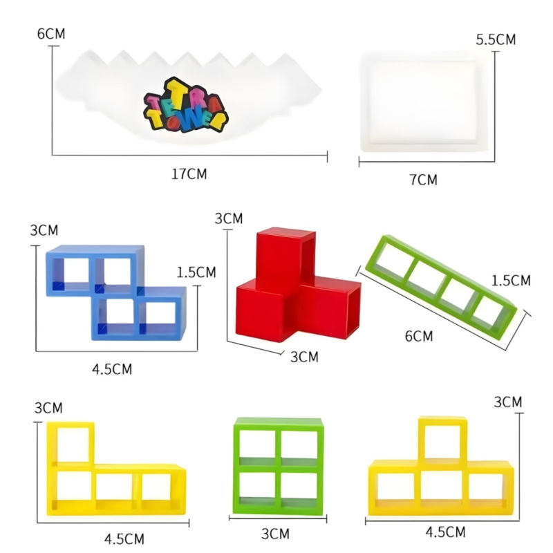 Pusiausvyros žaidimas "Tetris" (32 det.)