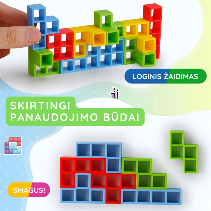 Pusiausvyros žaidimas "Tetris" (32 det.)