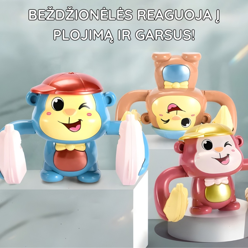 Interaktyvus muzikinis žaislas vaikams "Beždžionėlė"