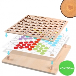 Woopie Montessori spalvota mozaika – rūšiuoklė vaikams