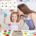 Montessori spalvota mozaika - rūšiuoklė Woopie