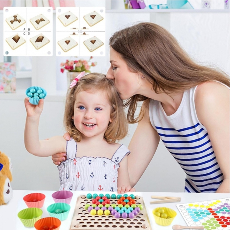 Woopie Montessori spalvota mozaika – rūšiuoklė vaikams