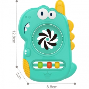 Veidrodinis barškutis - kramtukas kūdikiams Dinozauras