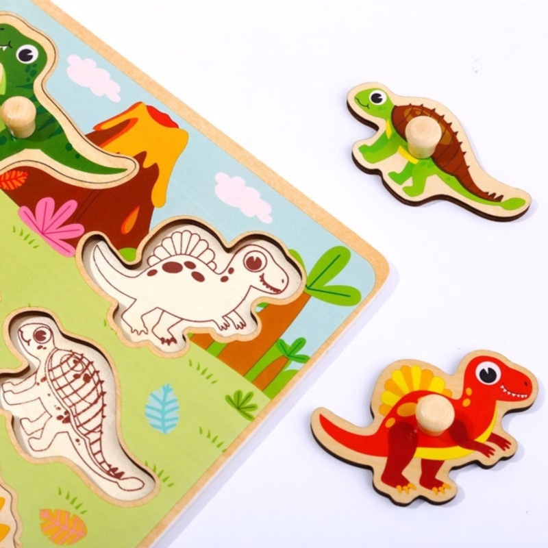 Tooky toy medinė dėlionė "Dinozaurai"