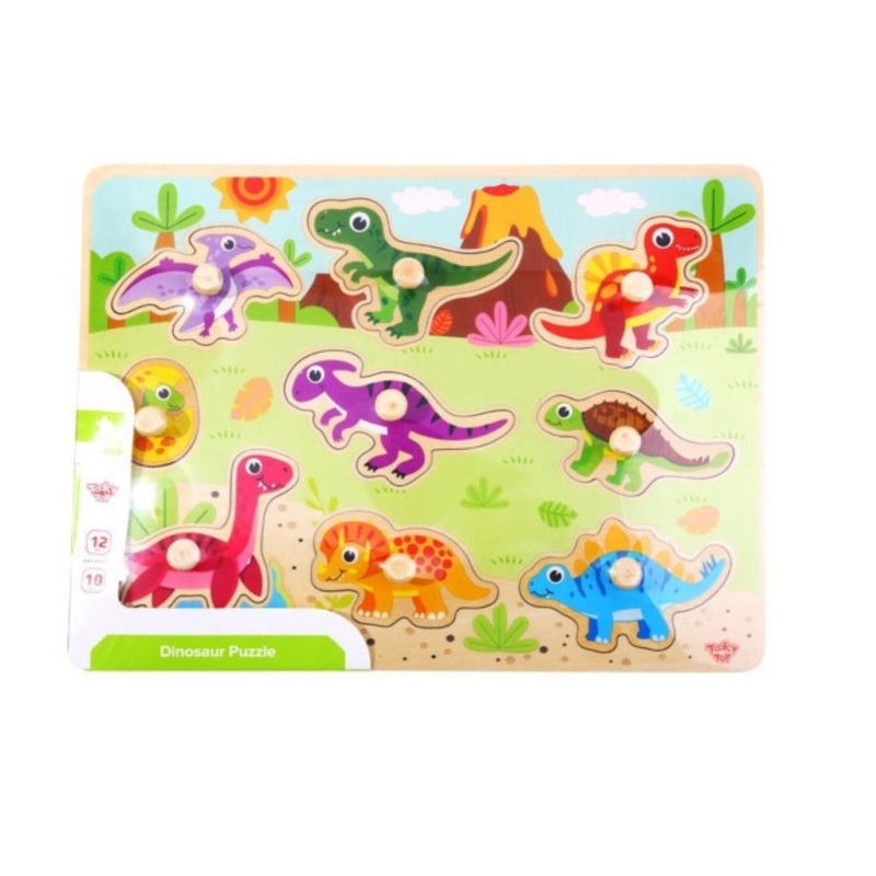 Tooky toy medinė dėlionė "Dinozaurai"