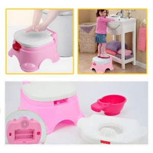 Mokomasis muzikinis naktipuodis-kėdutė vaikams, rožinė