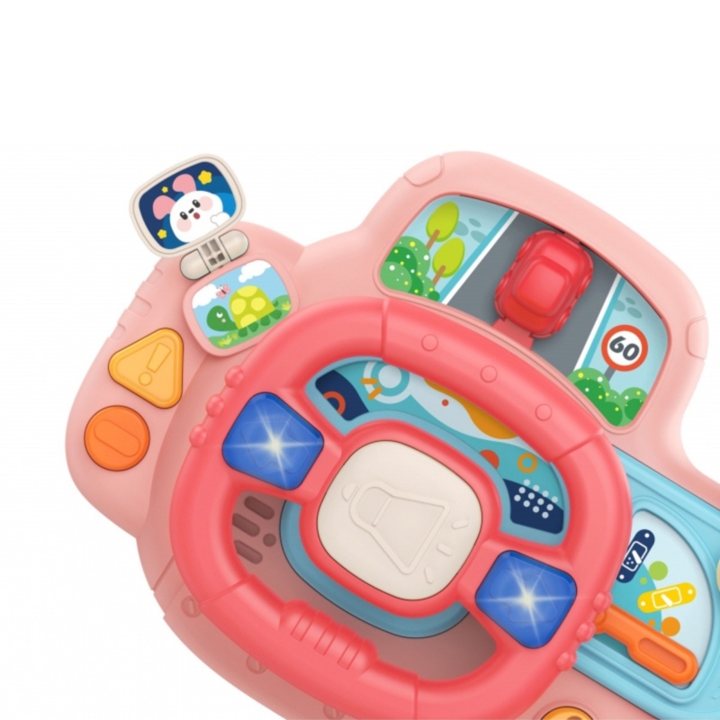 Woopie Baby žaislinis valdymo vairas vaikams, rožinis