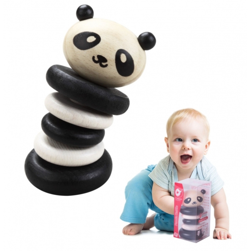 Classic world medinis sensorinis barškutis "Panda"