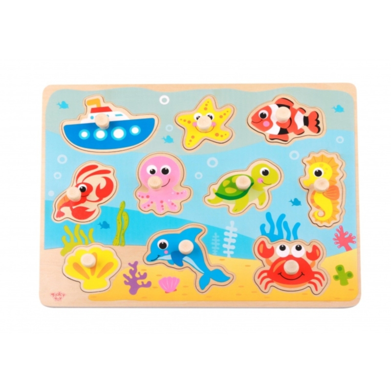 Tooky Toy medinė dėlionė "Vandenynas"