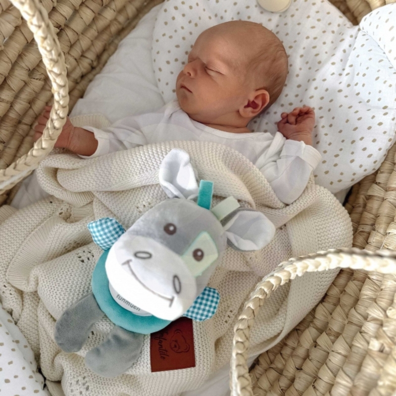 Pliušinis migdukas kūdikiams, rožinis – Woopie Baby