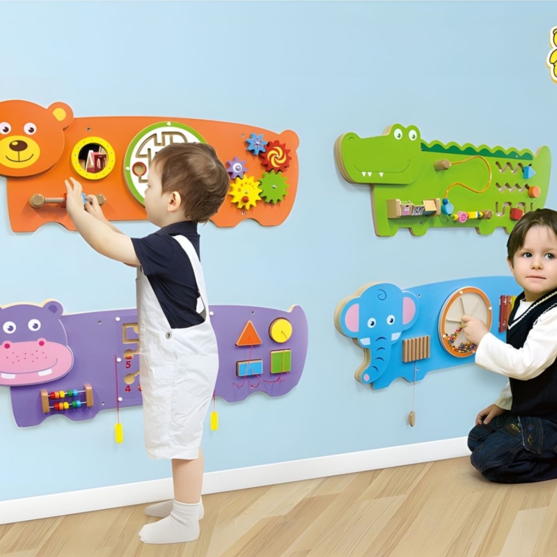 Viga Montessori jutiminė lenta "Meškiukas"