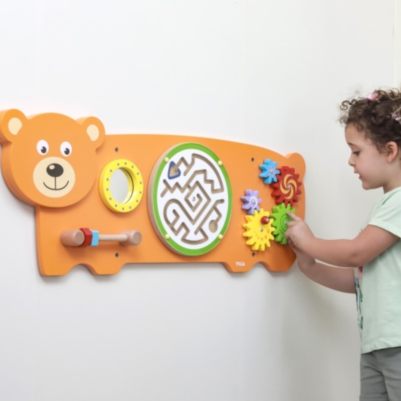 Viga Montessori jutiminė lenta "Meškiukas"
