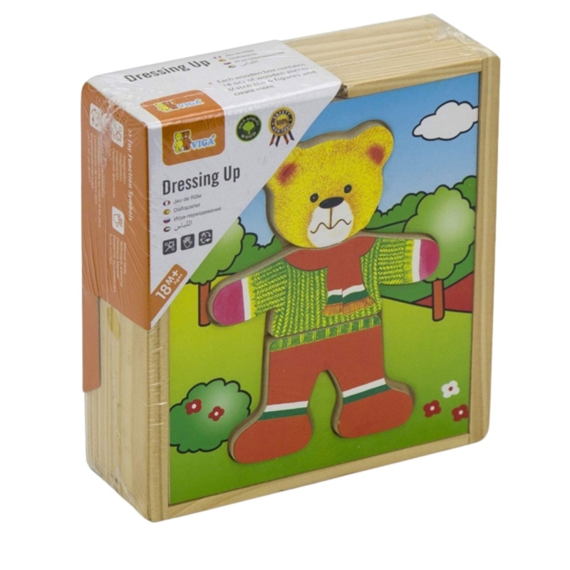 Mokomoji dėlionė „Aprenk meškiuką“ vaikams nuo 18 mėn.