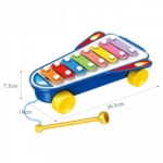 Traukiamas žaislas - ksilofonas, mėlynas