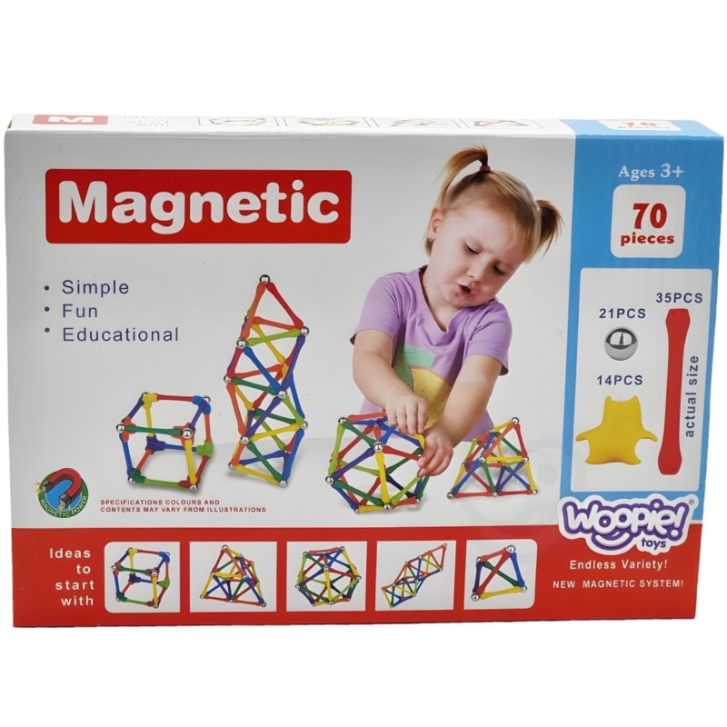 Magnetinis lazdelių konstruktorius vaikams (180 det.)