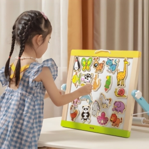 Medinių magnetukų rinkinys vaikams "Gyvūnėliai" (20 det.)