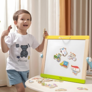 Viga medinių magnetukų rinkinys "Transportas" (20  det.)