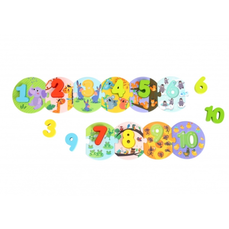 Tooky Toy Montessori mokomoji dėlionė "Skaičiai"
