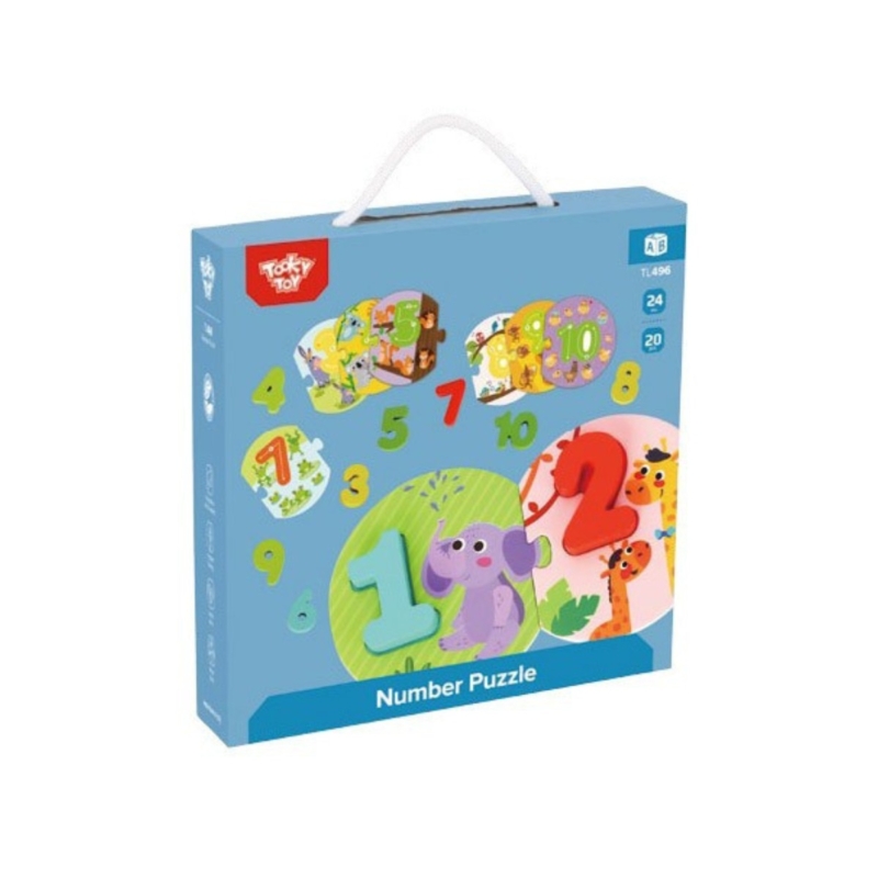 Tooky Toy Montessori mokomoji dėlionė "Skaičiai"