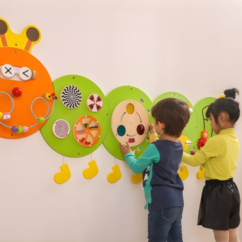 Viga Montessori sensorinė veiklos lenta "Vikšras"