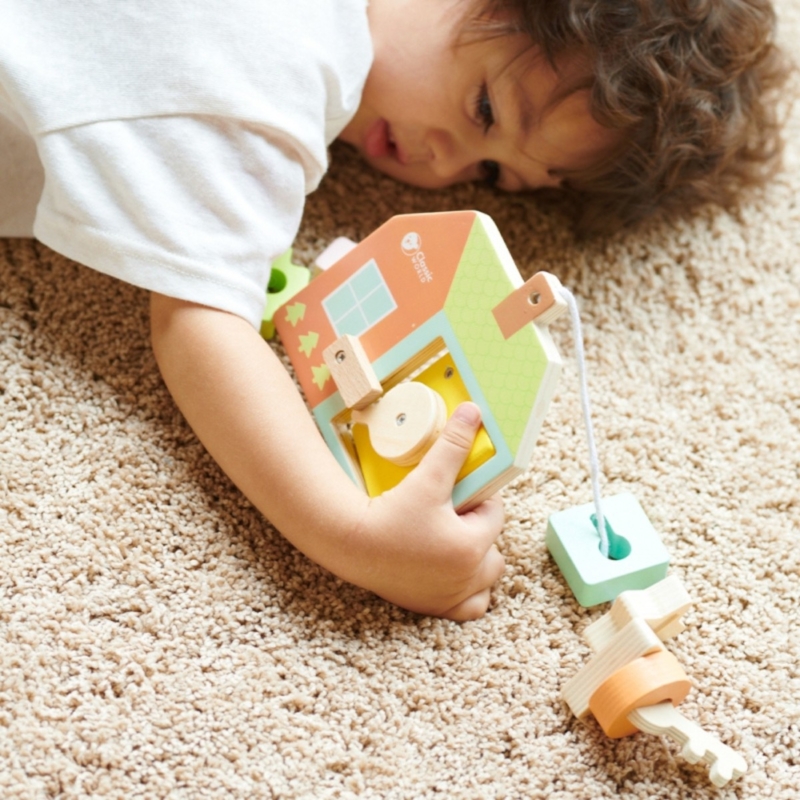 Montessori medinis namelis vaikams „Atrakink spyną“