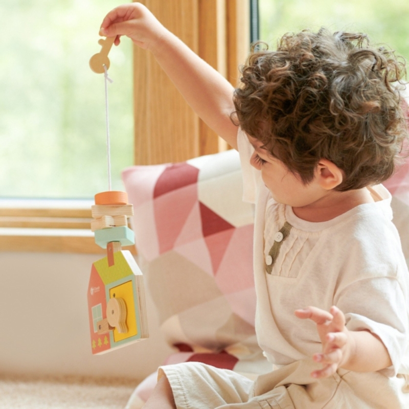 Montessori medinis namelis vaikams „Atrakink spyną“