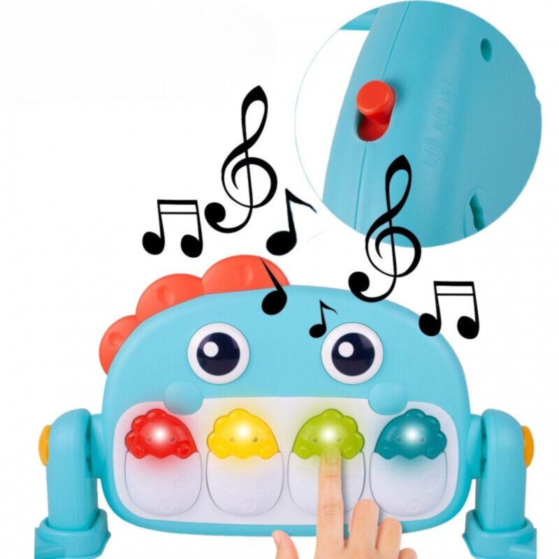Muzikinis veiklos kilimėlis kūdikiams nuo gimimo „Dino“