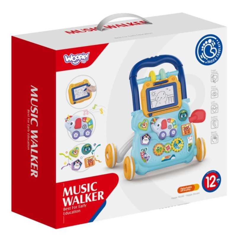 Muzikinis stumdukas nuo 12 mėn., mėlynas – Woopie Baby