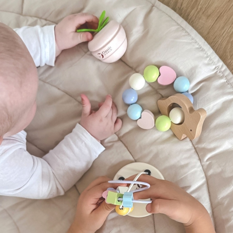 Medinių žaislų rinkinys kūdikiams nuo gimimo – Classic World