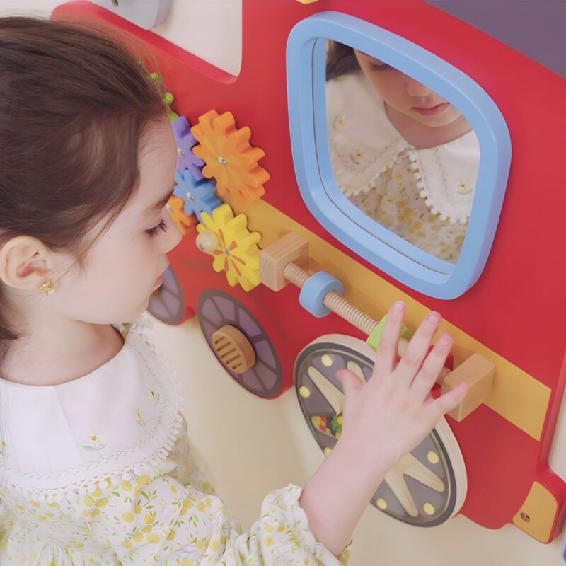 Montessori sensorinė lenta vaikams "Traukinukas" – Viga